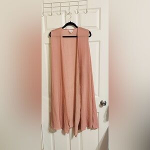 LuLaRoe Blush Pink Sleeveless Duster Vest NWT!!!